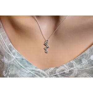 Sterling Silver Stacked Puffy Paw Charm Necklace